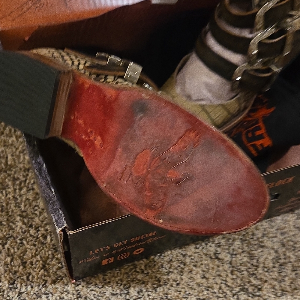 Freebird Tan and Black Ankle Boots - Picture 3 of 4